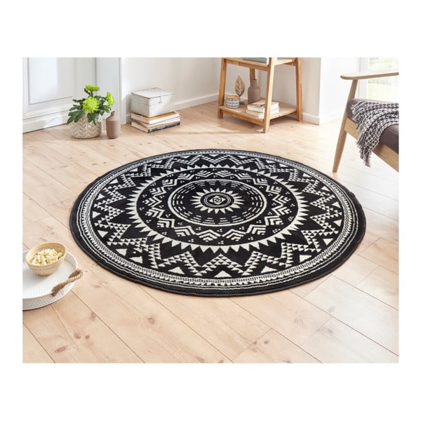 Celebration Valencia fekete szőnyeg, ⌀ 140 cm - Hanse Home-image-1