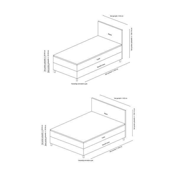 Barna kárpitozott ágyneműtartós franciaágy ágyráccsal 160x200 cm Orina – Kalune Design-image-3