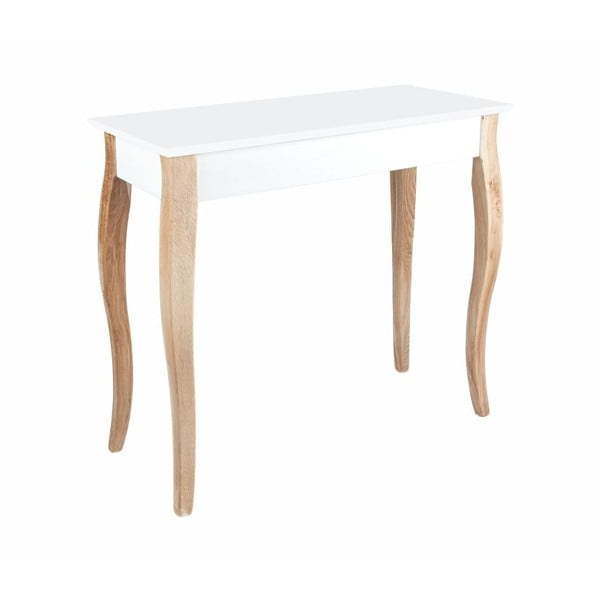 Dressing Table fehér fésülködőasztal tükörrel, hosszúság 85 cm - Ragaba-image-3