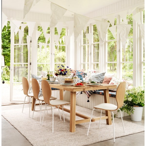 Brooklyn csiszolt tölgyfa étkezőasztal, 220 x 95 cm - Rowico-image-1