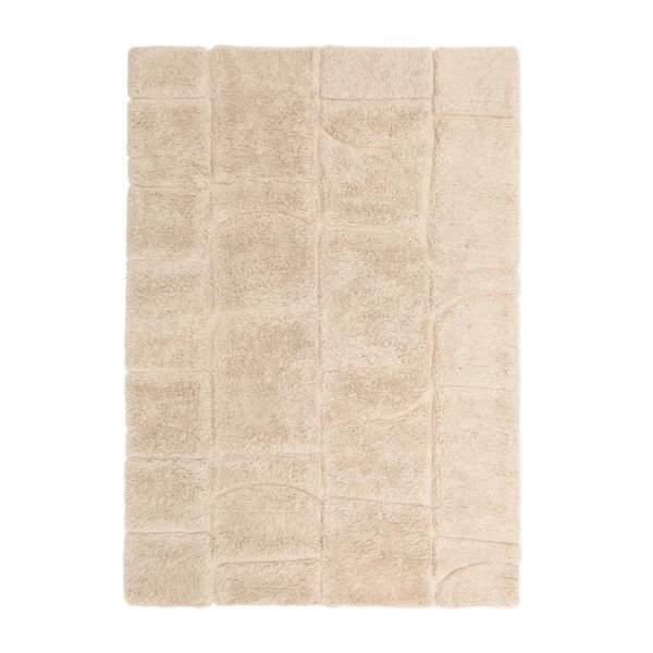 Krémszínű kézi szövésű gyapjú szőnyeg 200x300 cm Nak – Kave Home