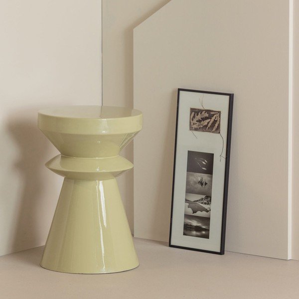 Fém kerek tárolóasztal ø 30 cm Fedde – WOOOD-image-1