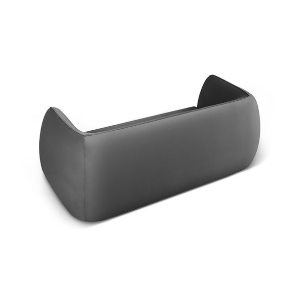 Sötétszürke bársony kanapé 190 cm Lando – Micadoni Home-image-3