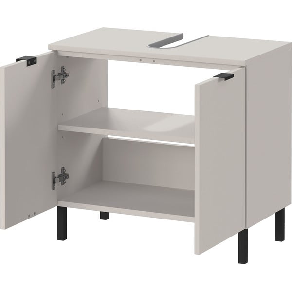 Krémszínű mosdó alatti szekrény 60x56 cm Arcena – Germania-image-3