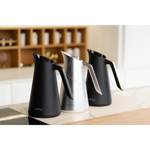 Matt ezüstszínű termosz 1 l Soho – Vialli Design-image-1