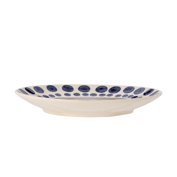 Fehér-sötétkék agyagkerámia tányér ø 27 cm Shama – Bloomingville-image-1
