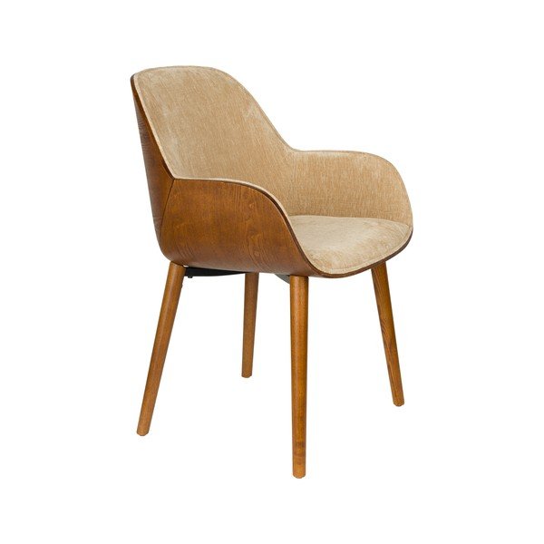 Bézs kárpitozott karfás étkezőfotel Taylor – Dutchbone