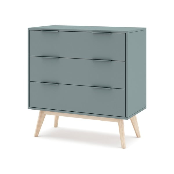 Szürkészöld komód 80x83x40 cm Pisco – Marckeric-image-3