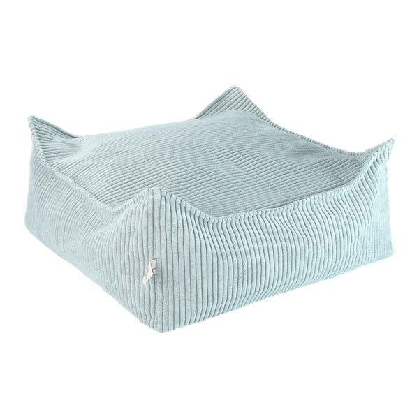 Mentazöld kordbársony gyerek babzsákfotel Square – Wigiwama