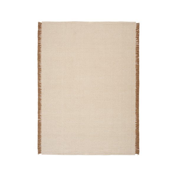 Krémszínű kézi szövésű pamutkeverék futószőnyeg 80x150 cm Channa – Jotex