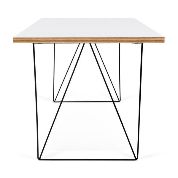 Flow fehér íróasztal fekete lábakkal, 140 x 75 cm - TemaHome-image-3