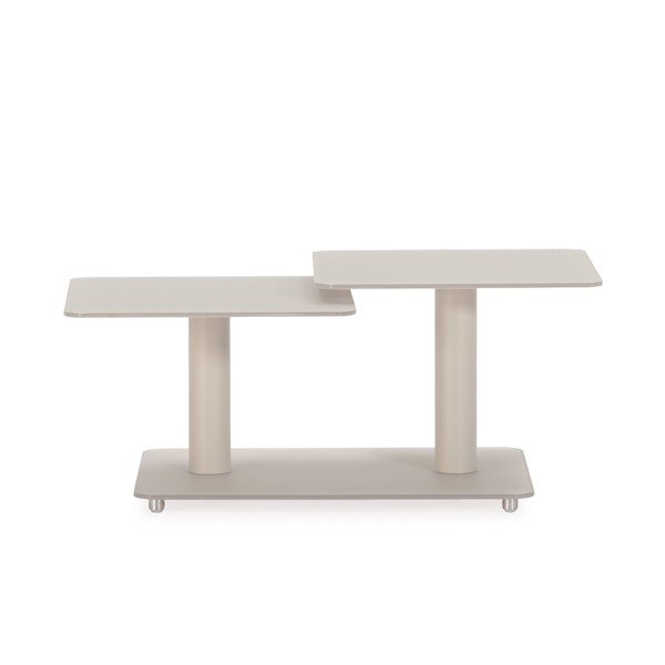 Krémszínű üveg dohányzóasztal 54x115 cm Elvi – Marckeric-image-1