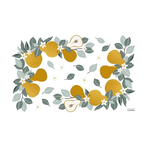 Matrica lap 64x40 cm Pears Ornaments – Lilipinso