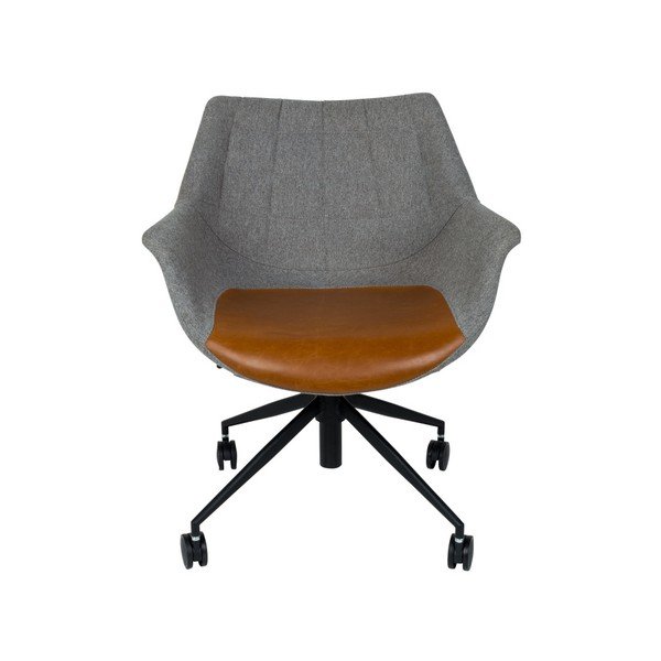 Doulton szürke irodaszék barna részletekkel - Zuiver-image-2