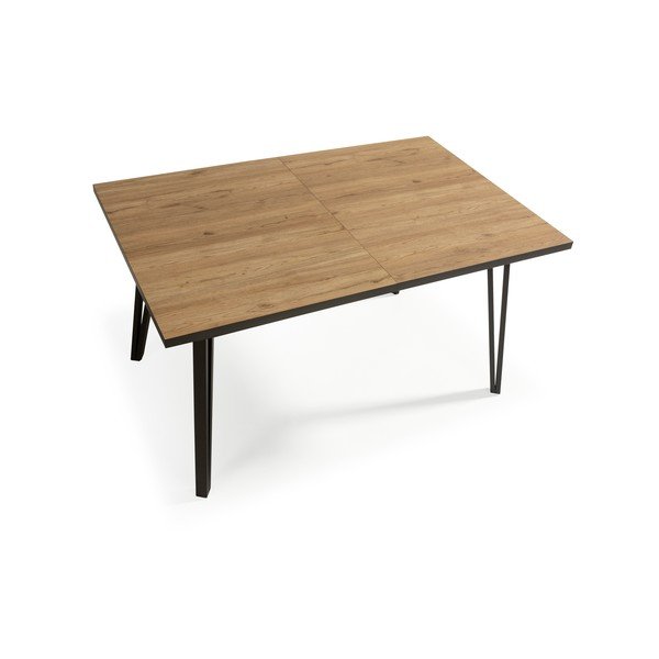 Étkezőasztal tölgyfa dekoros asztallappal 90x140 cm Cleo – Marckeric-image-4