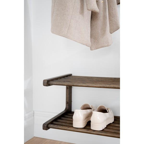 Sötétbarna tölgyfa függő cipőtartó Inverness - Rowico-image-3