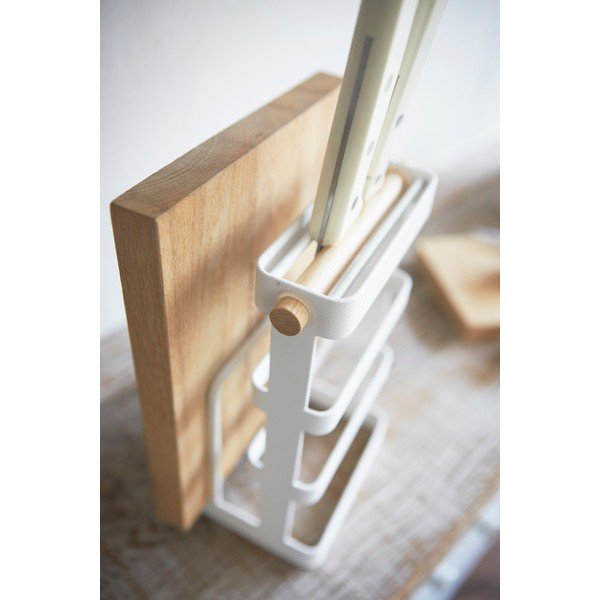 Tosca fehér kés- és vágódeszka állvány - YAMAZAKI-image-4