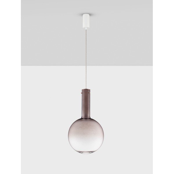 Barna üveg LED dimmelhető függőlámpa ø 30 cm Nostos – Nova Luce-image-4