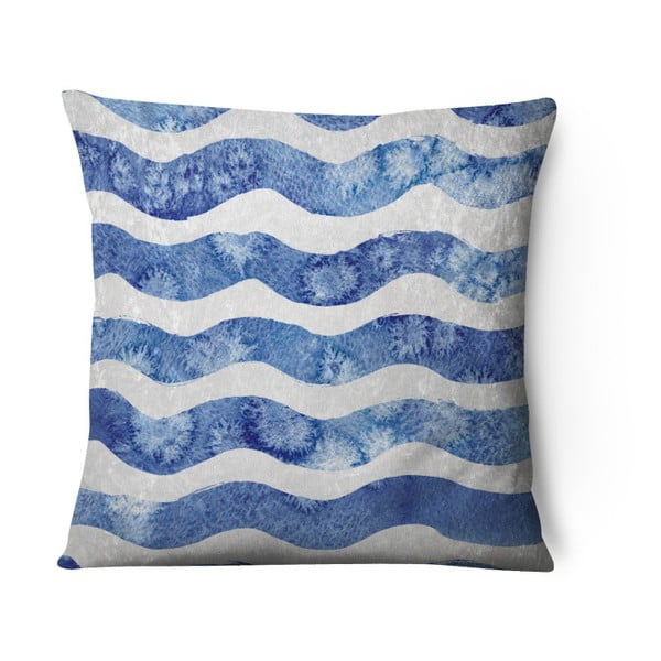 Azul Waves Duro bársony párnahuzat, 43 x 43 cm