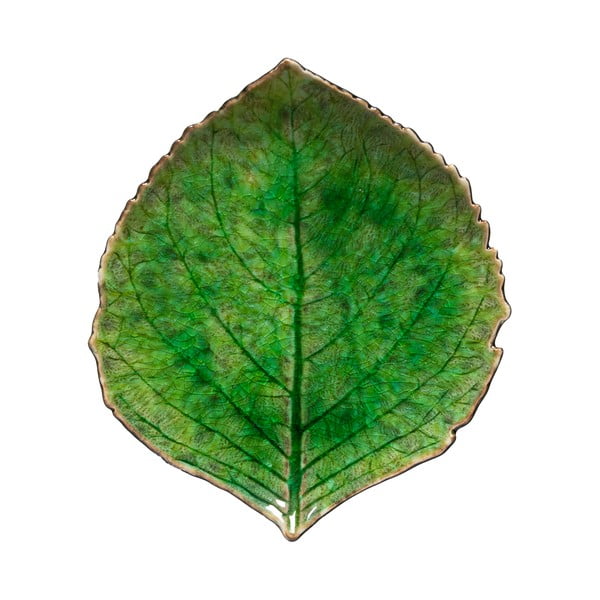 Riviera zöld agyagkerámia tányér, 15 x 17 cm - Costa Nova
