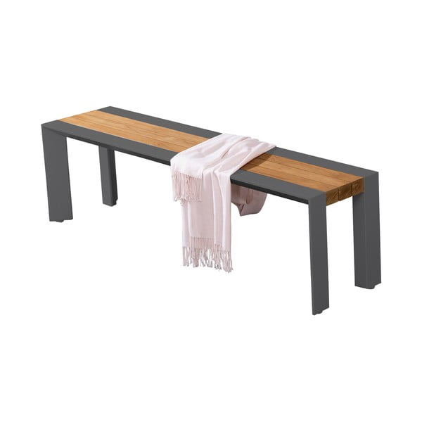 Sötétszürke-barna fém kerti pad Silea – Garden Pleasure