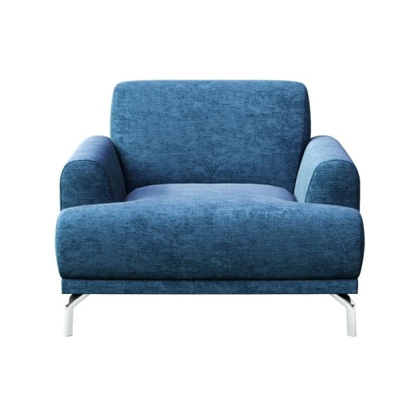 Puzo kék fotel fém lábakkal - MESONICA