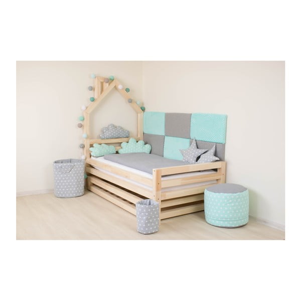 Fehér ágyfiók és 4 ágyláb, 90 x 180 cm-es ágyhoz - Benlemi-image-2