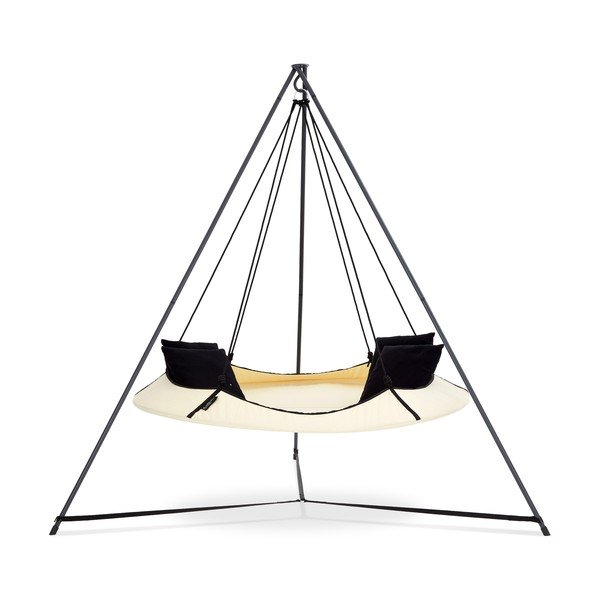 Krémszínű kerti hinta állvánnyal - Hangout Pod-image-1