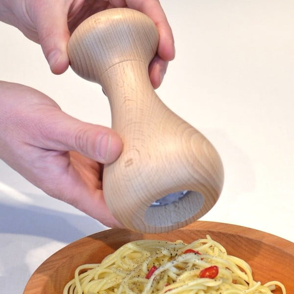 Grinder kis, fekete fűszerörlő tölgyfából - Wireworks-image-2