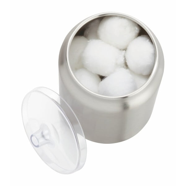 Ezüstszínű rozsdamentes acél fürdőszobai rendszerező vattakorongokhoz Austin – iDesign-image-1