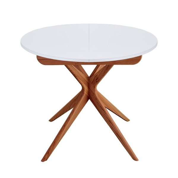 Kerek bővíthető étkezőasztal hosszabbító asztallappal ø 90 cm Jubi – Ragaba