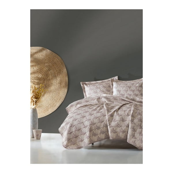 Elegante könnyű, kétszemélyes ágytakaró párnahuzatokkal, 240 x 250 cm