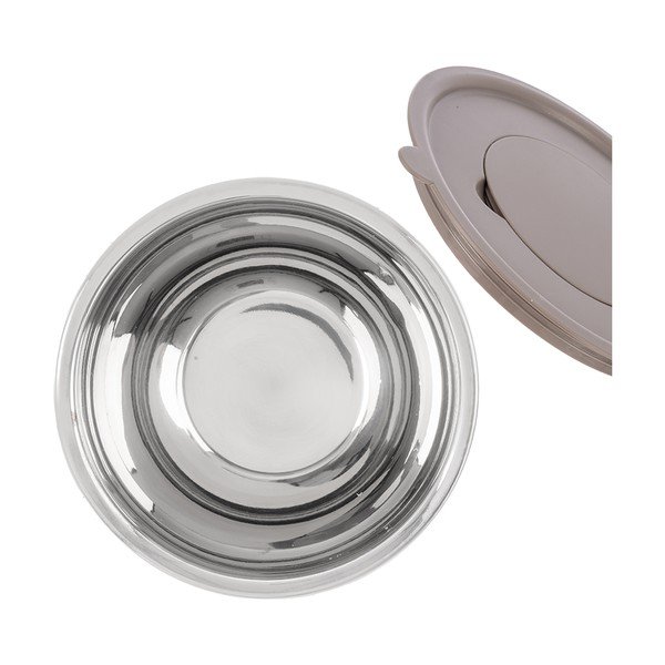 Ezüstszínű rozsdamentes acél tál ø 26 cm Beige – Orion-image-4