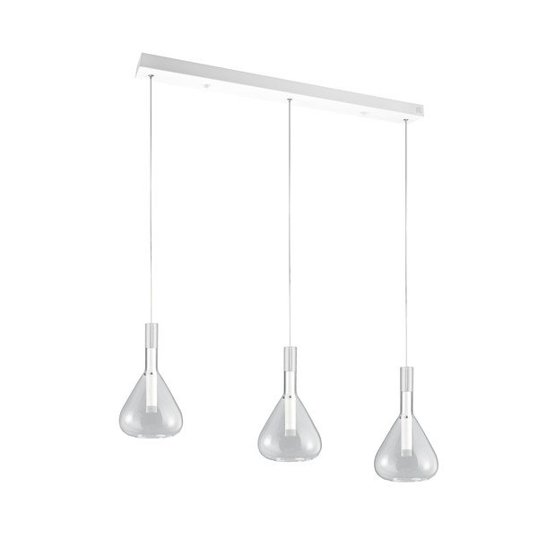 Fehér LED függőlámpa üveg búrával Cipera – CINQUE-image-1