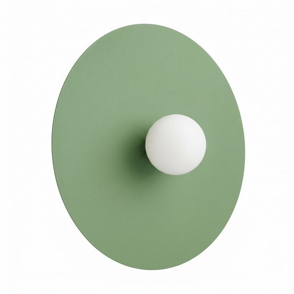 Zsályaszínű fém fali lámpa ø 50 cm AKE – Thoro