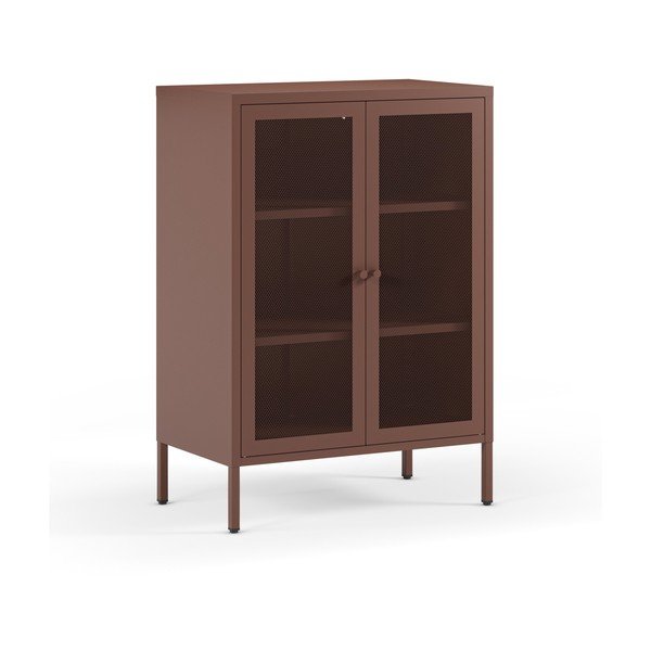 Borvörös fém szekrény 70x100x40 cm Fayna – Marckeric-image-1