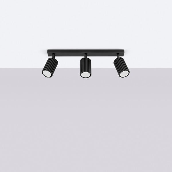 Fekete spotlámpa 6,5x45 cm Gleam – Sollux-image-4