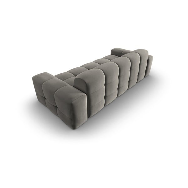 Szürke bársony kanapé 222 cm Kendal – Micadoni Home-image-4