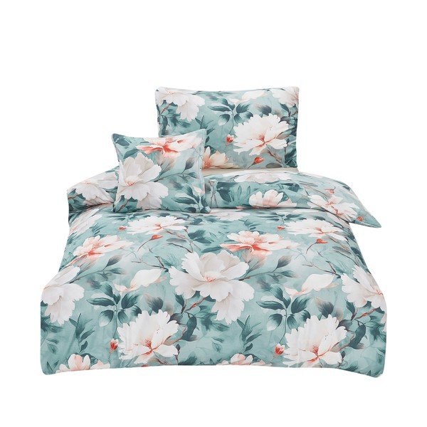 Türkiz egyszemélyes háromrészes mikroszatén ágyneműhuzat 140x200 cm Selma – My House