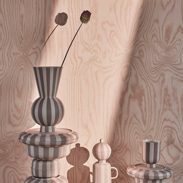 Bézs kőedény kézzel készített váza (magasság 28 cm) Toppu – OYOY Living Design-image-1