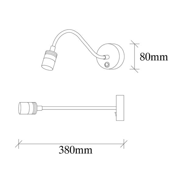 Fekete LED fali lámpa Reading – Opviq lights-image-4
