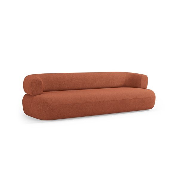 Terrakotta színű buklé kanapé 226 cm Jenny – Micadoni -image-1