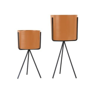 Pedestal 2 db sárga vas virágtartó - PT LIVING