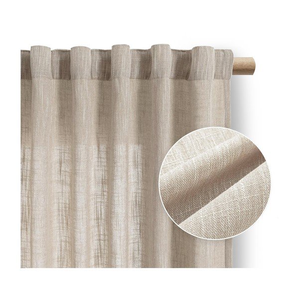 Bézs függöny 140x250 cm Valeta – Restilo