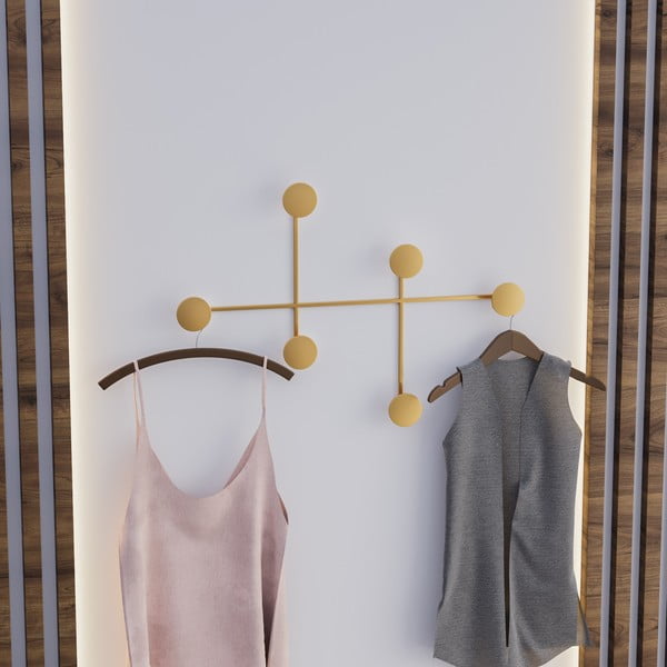 Aranyszínű fém fali fogas Dama-A – Kalune Design-image-1