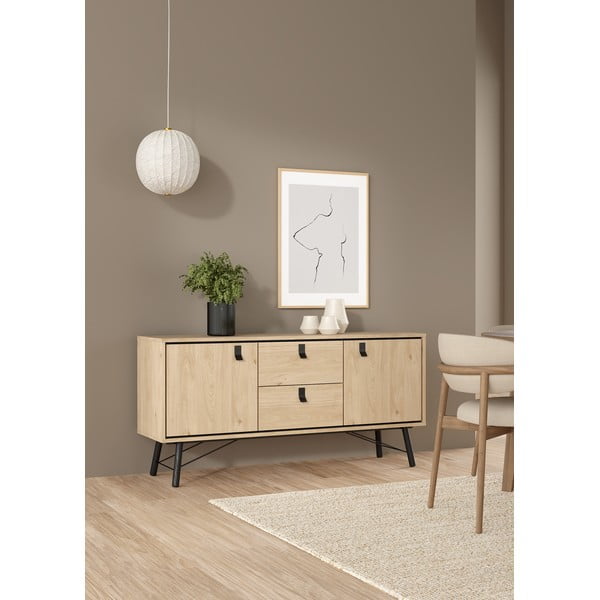 Natúr színű komód tölgyfa dekorral 150x72x40 cm Ry – Tvilum-image-1