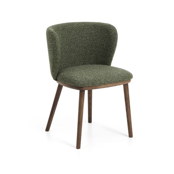 Zöld kárpitozott étkezőfotel Ciselia – Kave Home