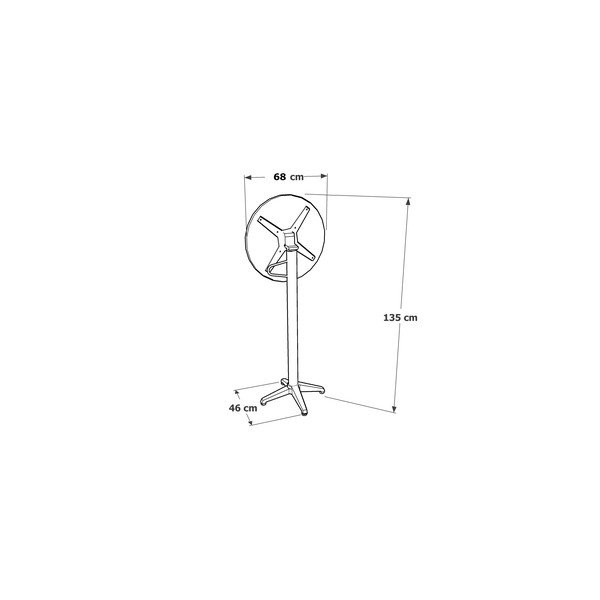 Alumínium kerek kerti étkezőasztal ø 68 cm Spring – Ezeis-image-3