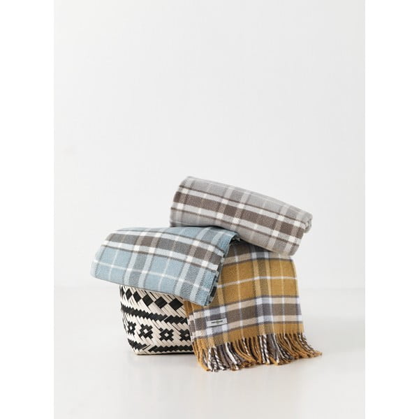 Texas pamut-akril égszínkék pléd, 140 x 180 cm - Euromant-image-1