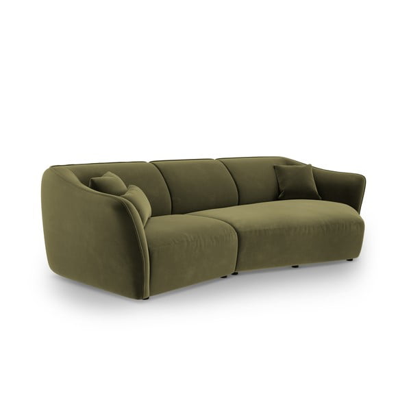 Zöld bársony sarokkanapé Tokyo – Cosmopolitan Design-image-2